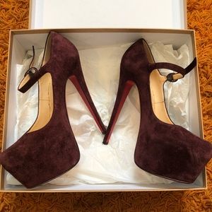 Christian Louboutin Suede Lady Daf Mary Jane